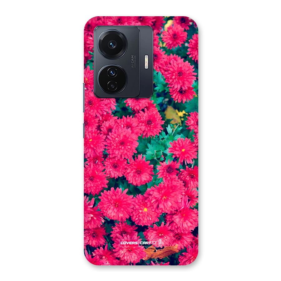 Pink Flowers Back Case for Vivo T1 Pro