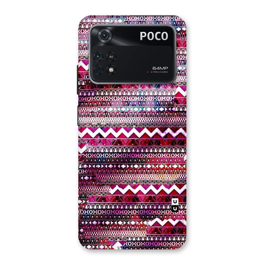 Pink Indie Pattern Back Case for Poco M4 Pro 4G