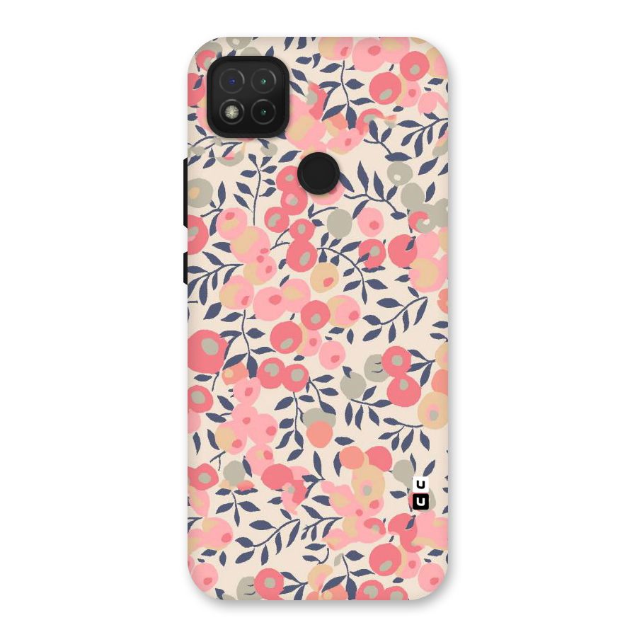 Pink Leaf Pattern Back Case for Redmi 9 Activ