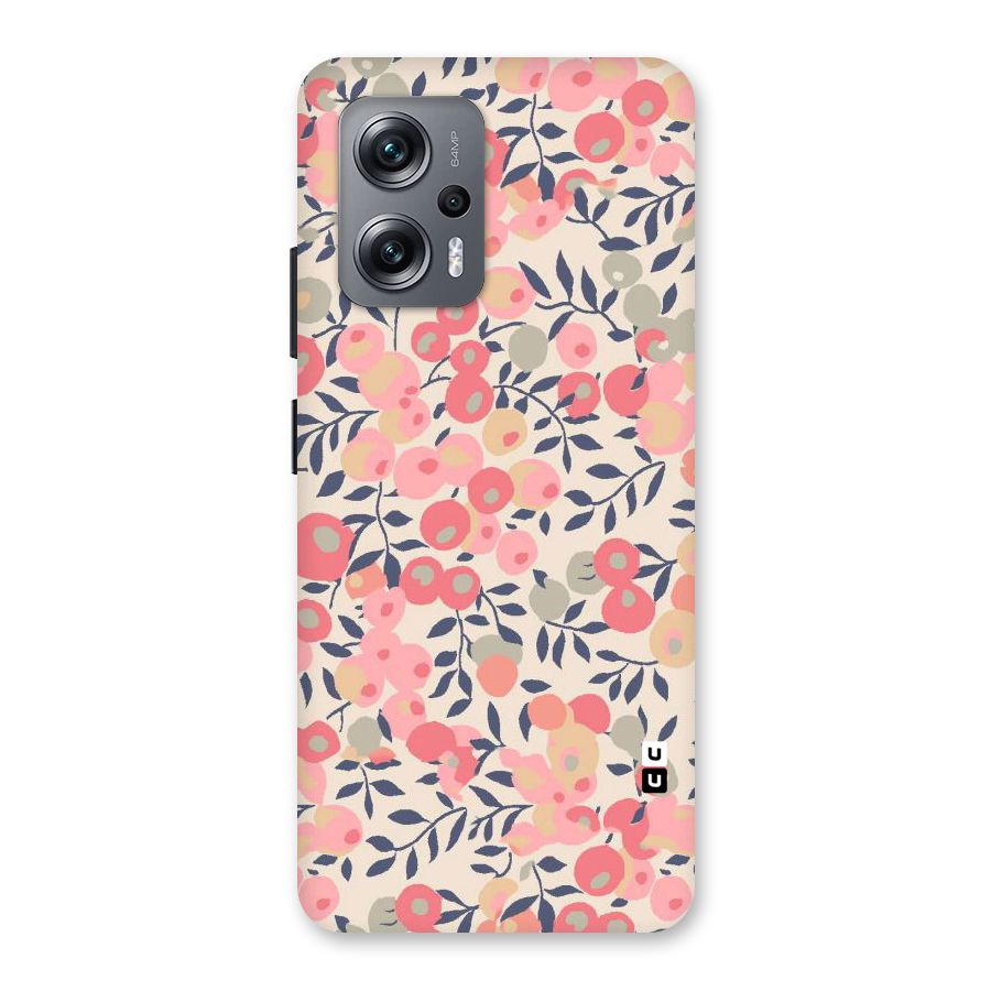 Pink Leaf Pattern Back Case for Redmi K50i