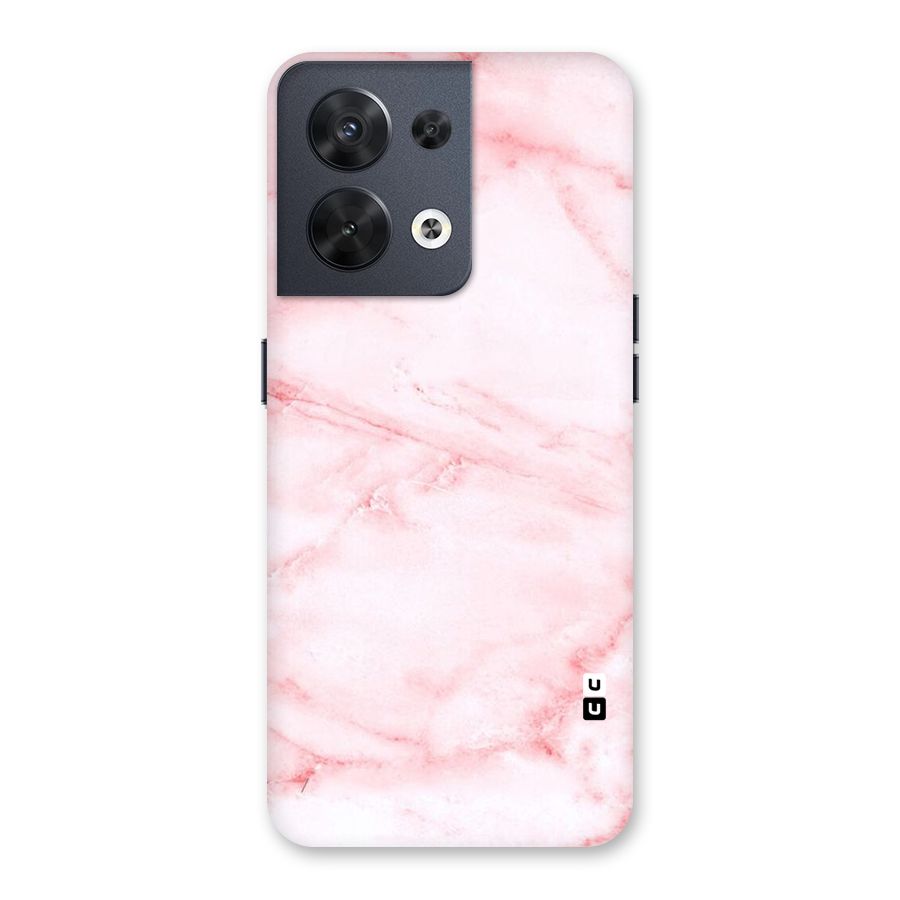 Pink Marble Print Back Case for Oppo Reno8 5G