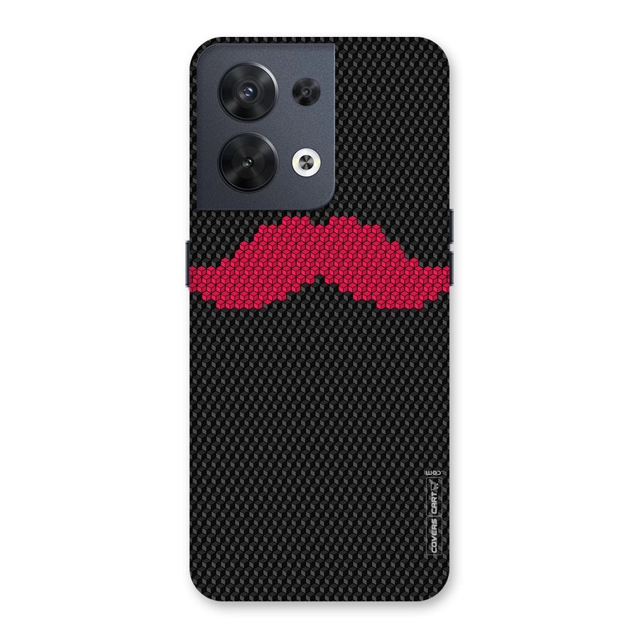 Pink Moustache Back Case for Oppo Reno8 5G