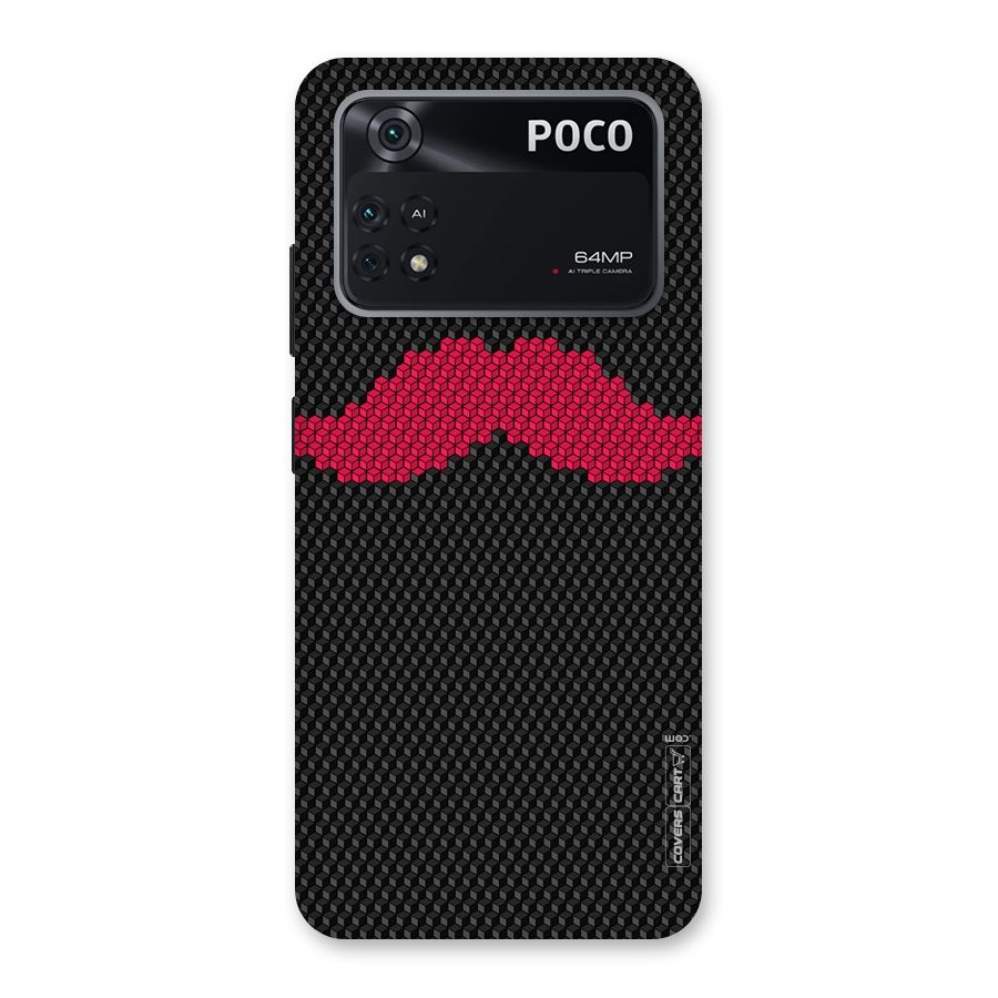 Pink Moustache Back Case for Poco M4 Pro 4G