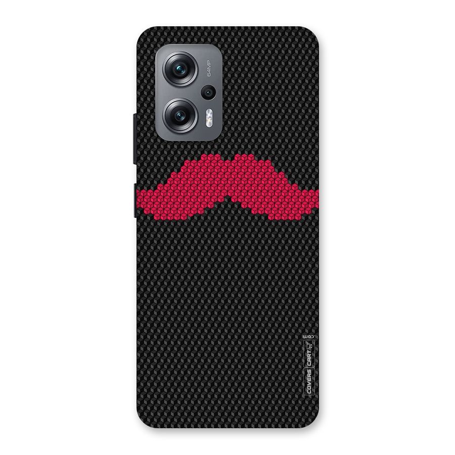 Pink Moustache Back Case for Redmi K50i