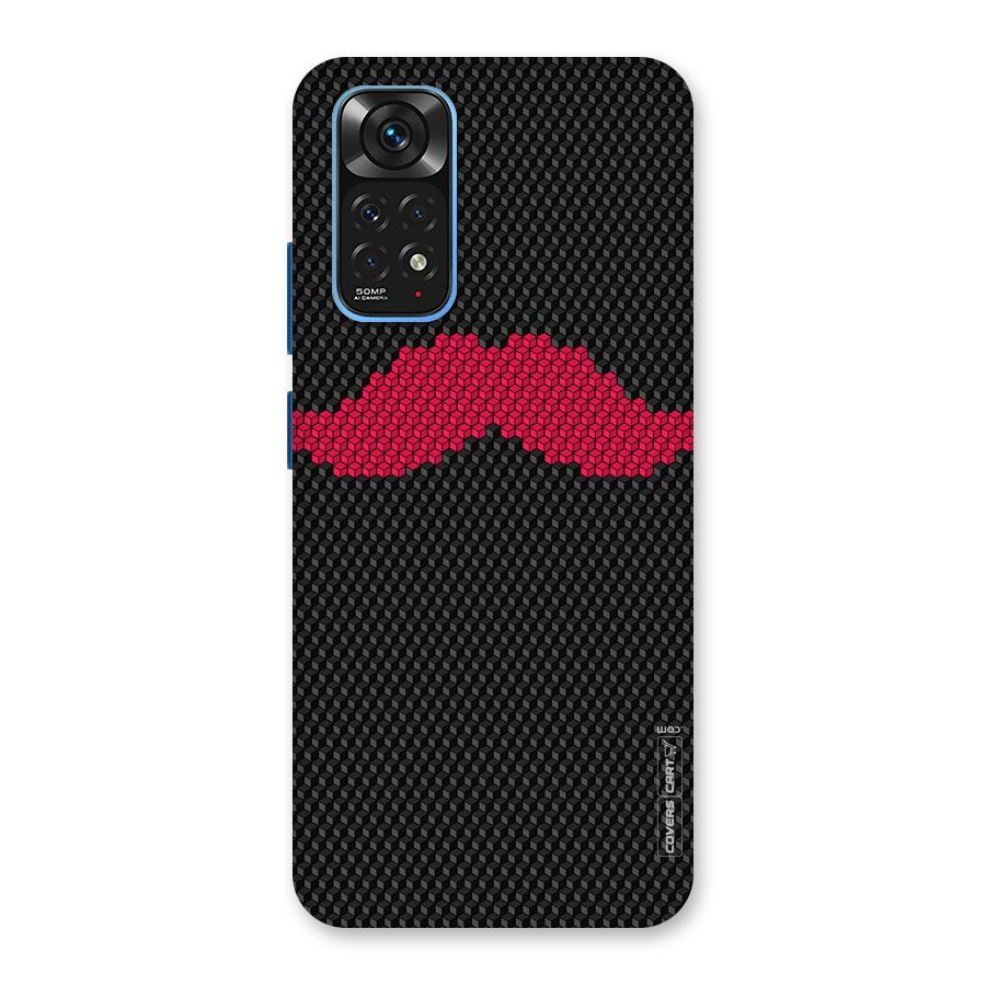Pink Moustache Back Case for Redmi Note 11S