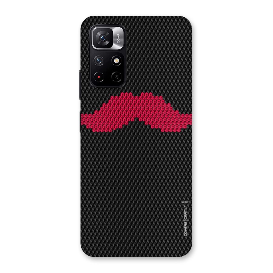 Pink Moustache Back Case for Redmi Note 11T 5G