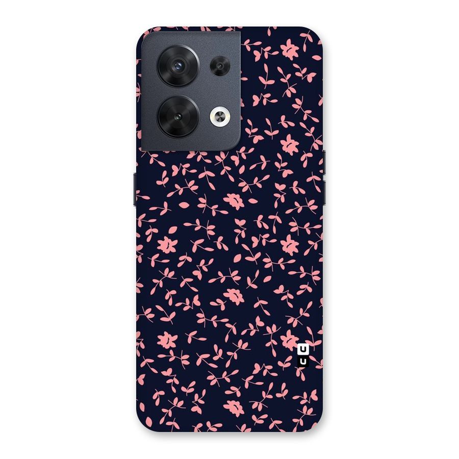 Pink Plant Design Back Case for Oppo Reno8 5G