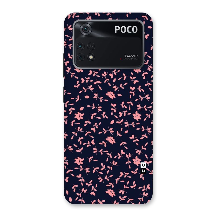 Pink Plant Design Back Case for Poco M4 Pro 4G