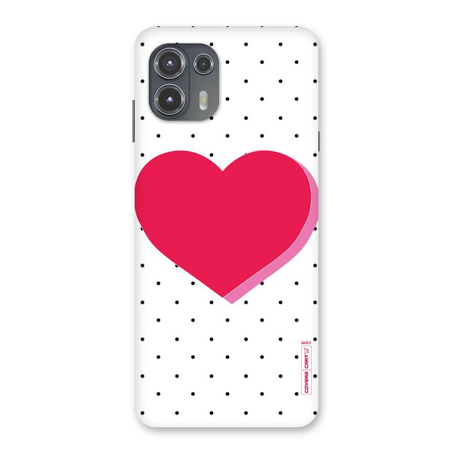 Pink Polka Heart Back Case for Motorola Edge 20 Fusion