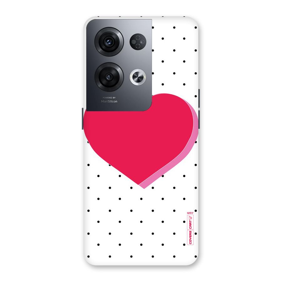 Pink Polka Heart Back Case for Oppo Reno8 Pro 5G