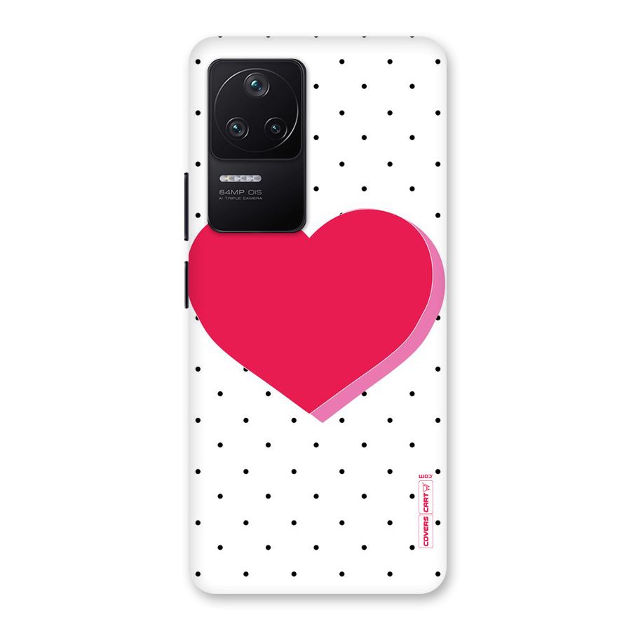 Pink Polka Heart Back Case for Poco F4 5G