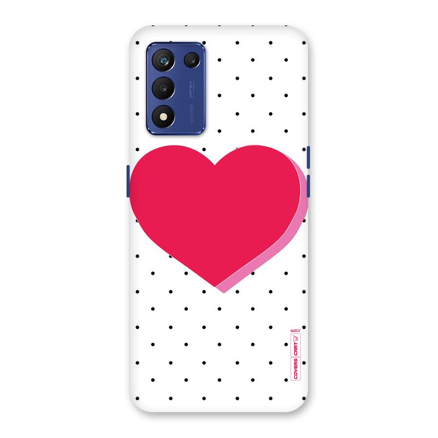 Pink Polka Heart Back Case for Realme 9 5G Speed