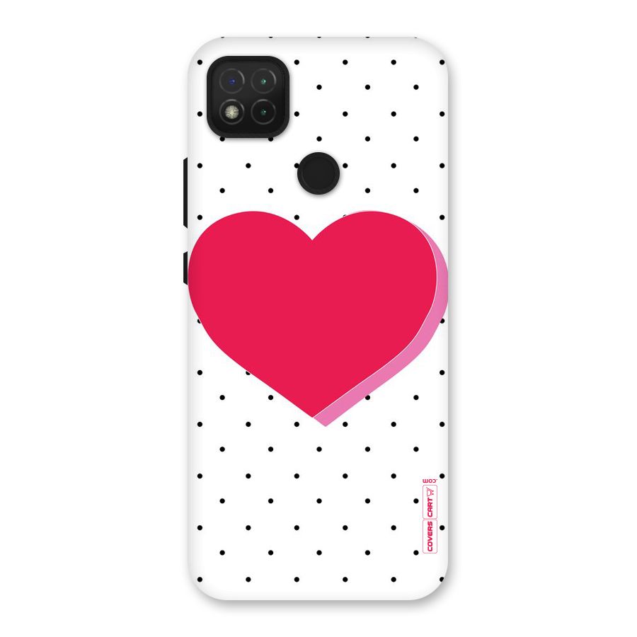 Pink Polka Heart Back Case for Redmi 9 Activ