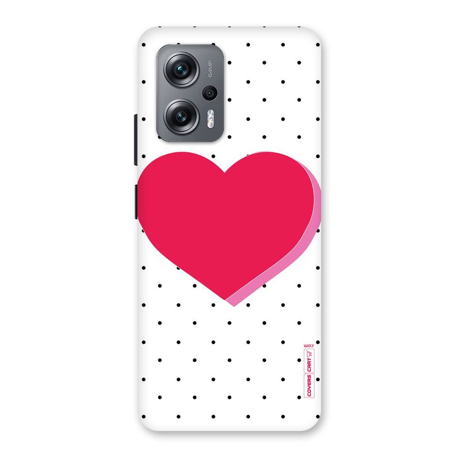 Pink Polka Heart Back Case for Redmi K50i