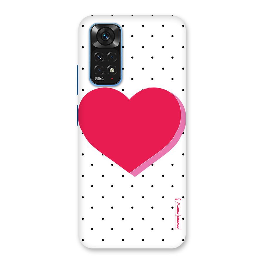 Pink Polka Heart Back Case for Redmi Note 11S