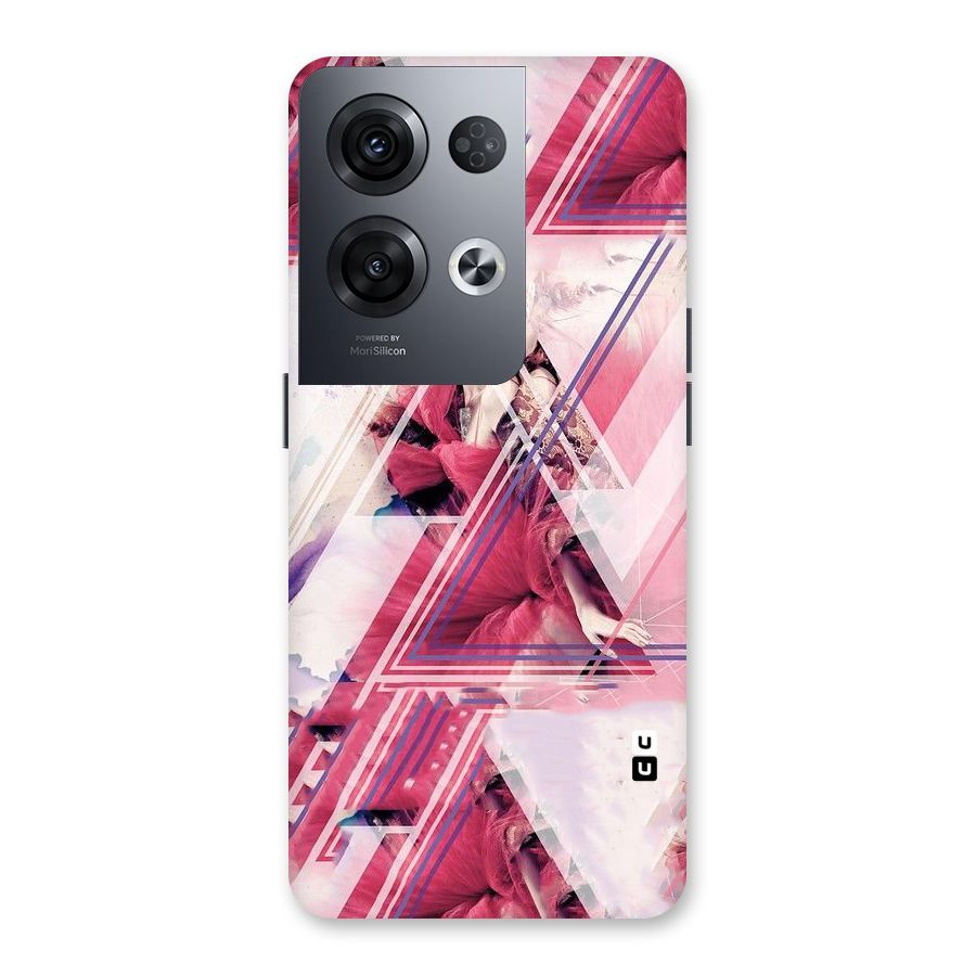 Pink Rose Abstract Back Case for Oppo Reno8 Pro 5G