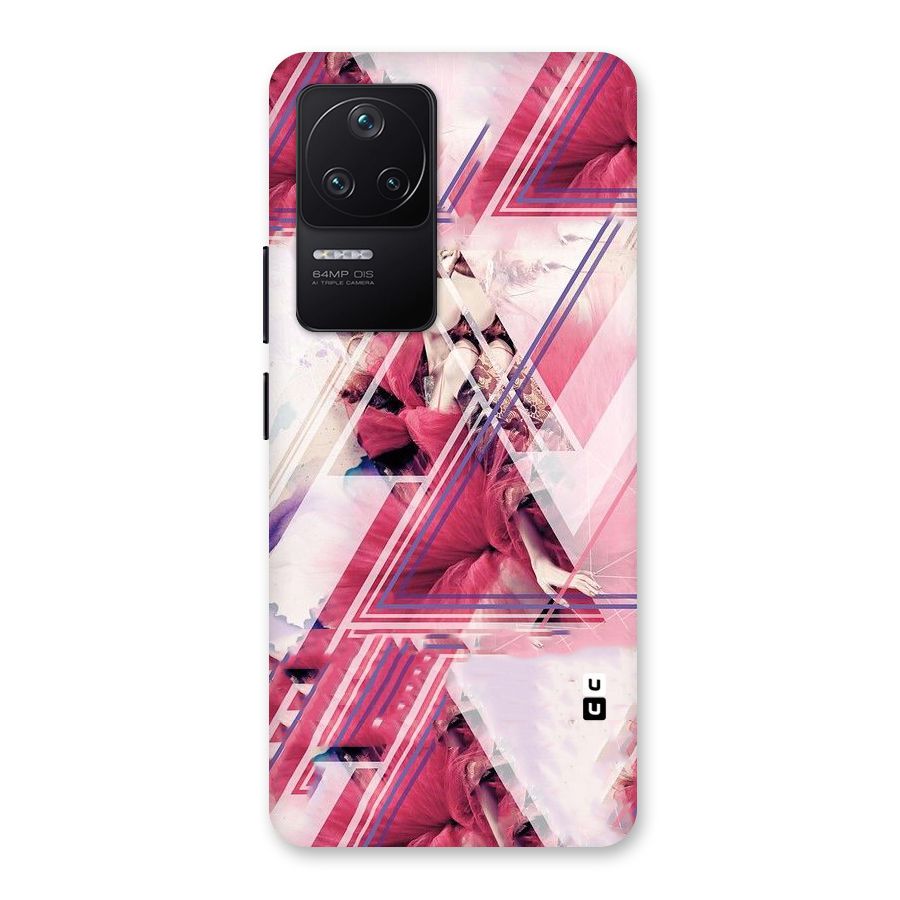 Pink Rose Abstract Back Case for Poco F4 5G