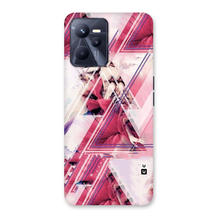 Pink Rose Abstract Back Case for Realme C35