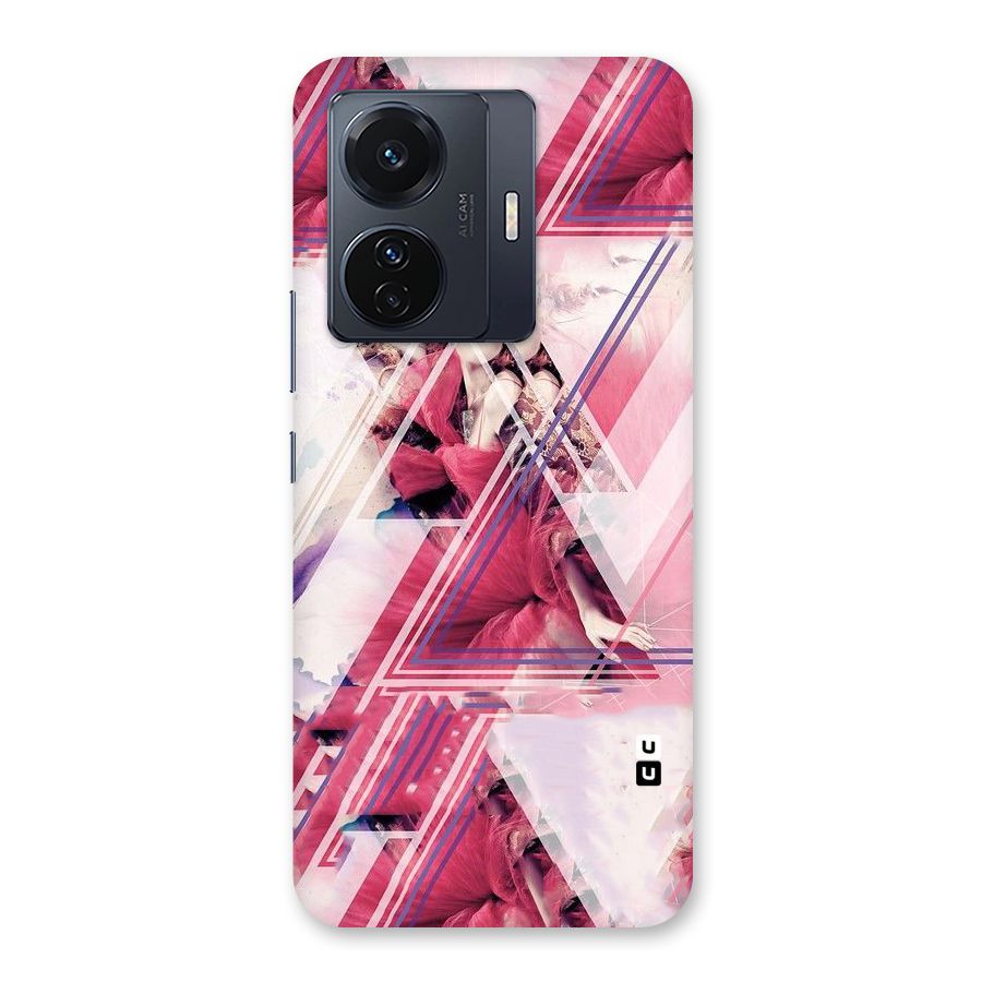 Pink Rose Abstract Back Case for Vivo T1 Pro