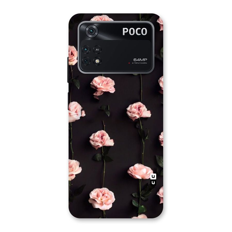Pink Roses Back Case for Poco M4 Pro 4G