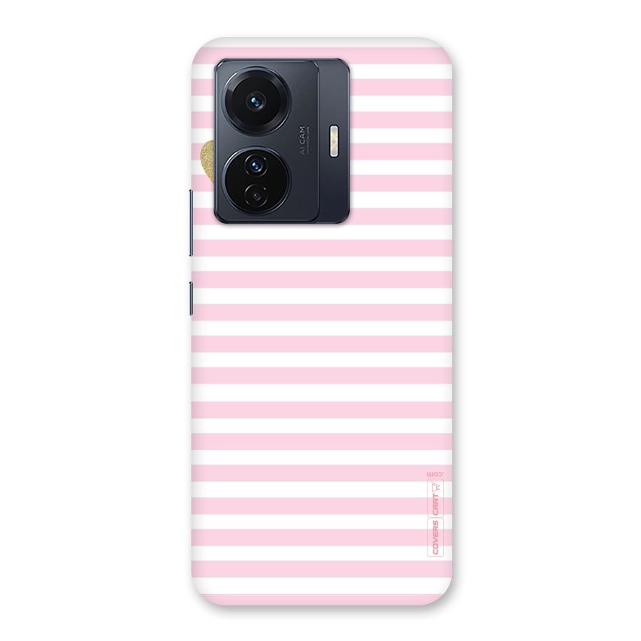 Pink Stripes Back Case for Vivo T1 Pro
