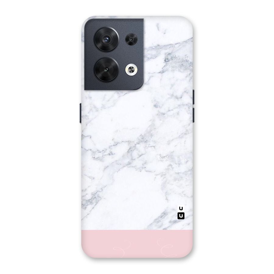Pink White Merge Marble Back Case for Oppo Reno8 5G