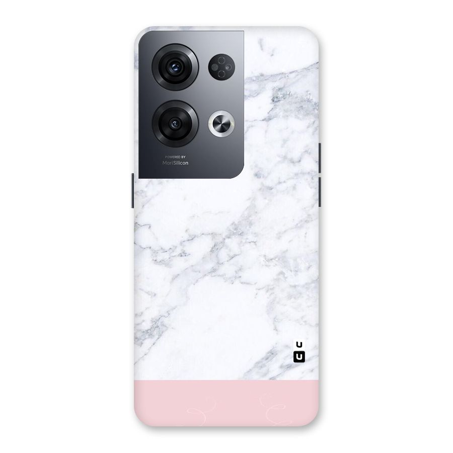 Pink White Merge Marble Back Case for Oppo Reno8 Pro 5G