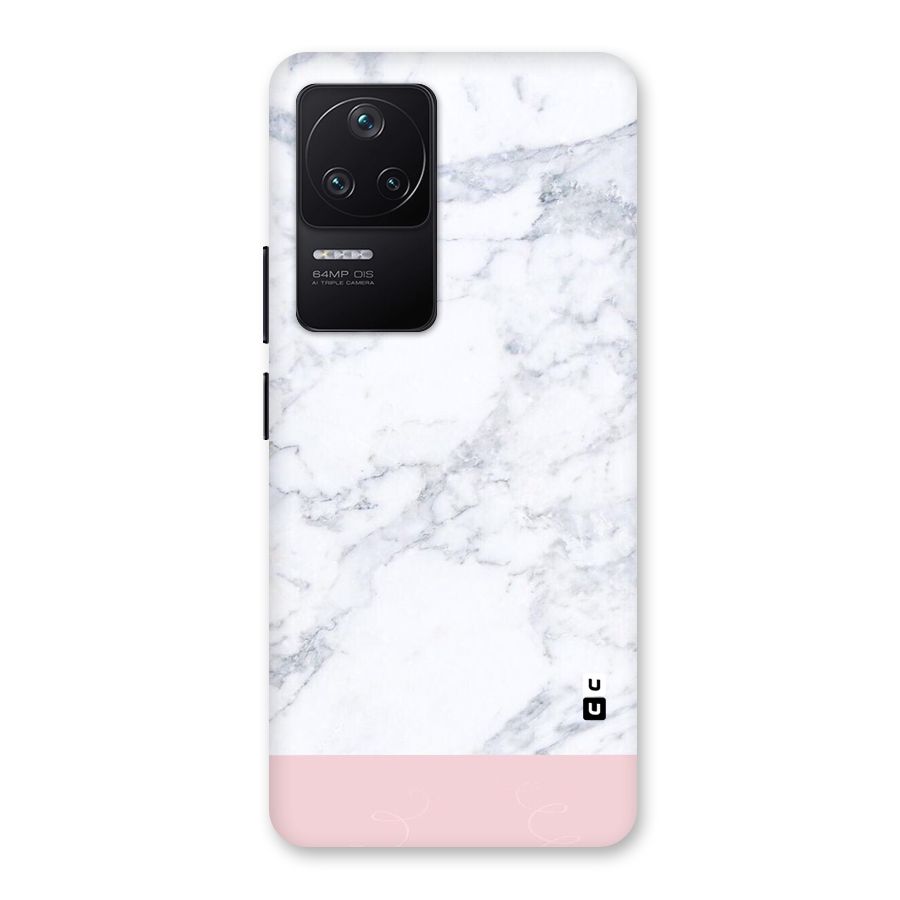 Pink White Merge Marble Back Case for Poco F4 5G