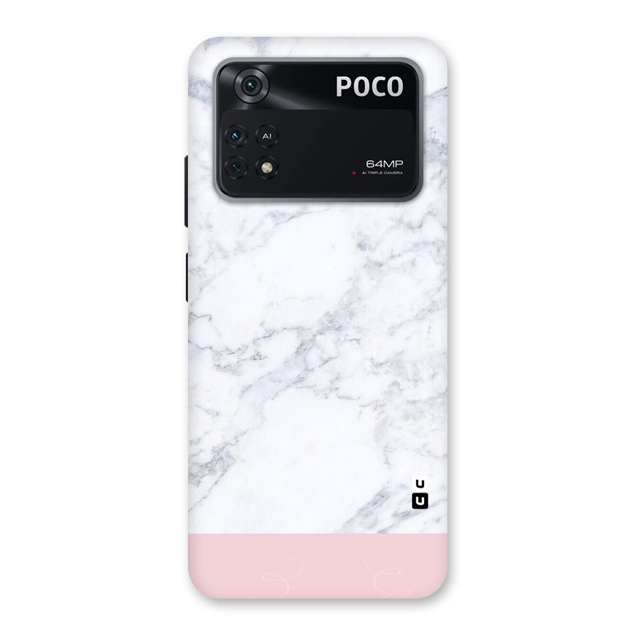 Pink White Merge Marble Back Case for Poco M4 Pro 4G