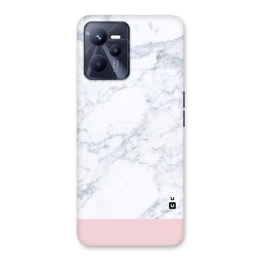 Pink White Merge Marble Back Case for Realme C35