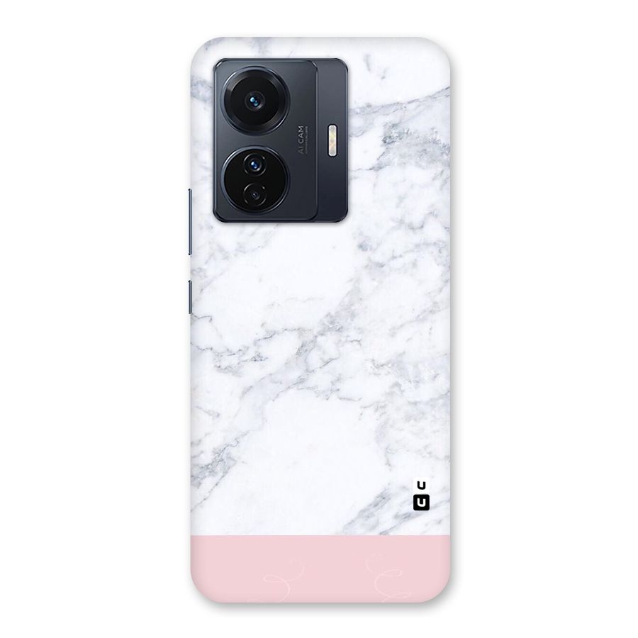 Pink White Merge Marble Back Case for Vivo T1 Pro