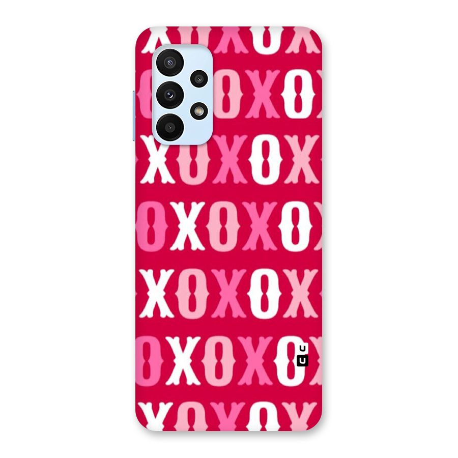 Pink White Xoxo Back Case for Galaxy A23