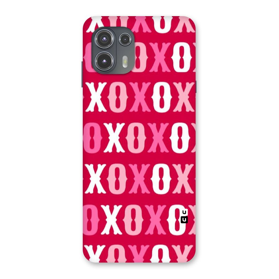 Pink White Xoxo Back Case for Motorola Edge 20 Fusion