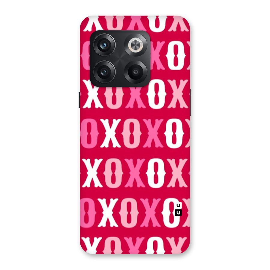 Pink White Xoxo Back Case for OnePlus 10T
