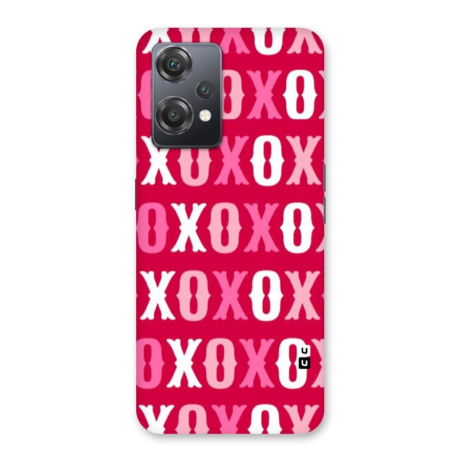 Pink White Xoxo Back Case for OnePlus Nord CE 2 Lite 5G