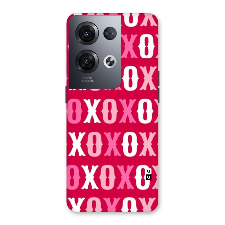 Pink White Xoxo Back Case for Oppo Reno8 Pro 5G