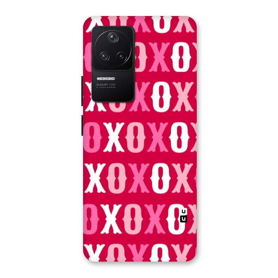 Pink White Xoxo Back Case for Poco F4 5G