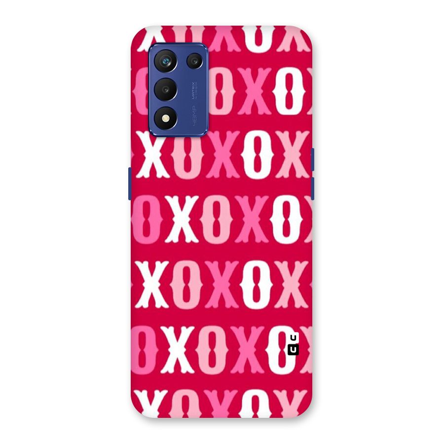 Pink White Xoxo Back Case for Realme 9 5G Speed