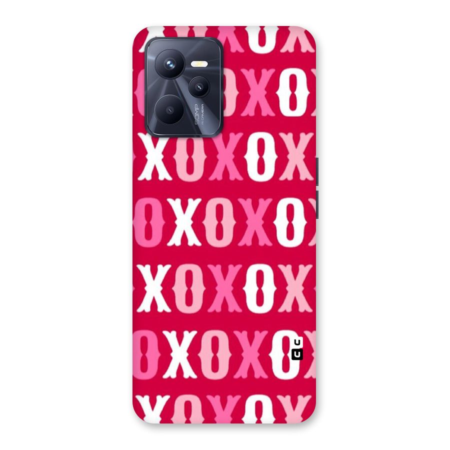 Pink White Xoxo Back Case for Realme C35