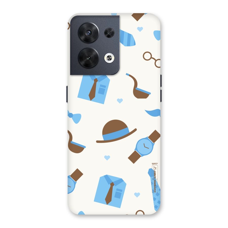 Pipe Hat Watch Pattern Back Case for Oppo Reno8 5G