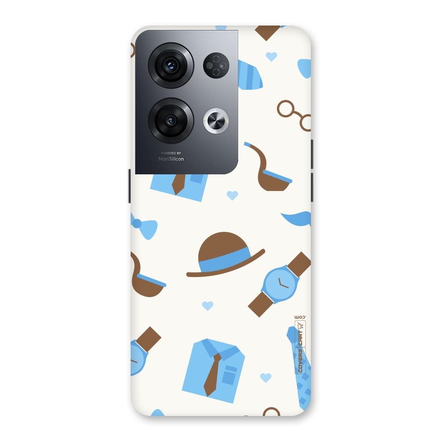 Pipe Hat Watch Pattern Back Case for Oppo Reno8 Pro 5G