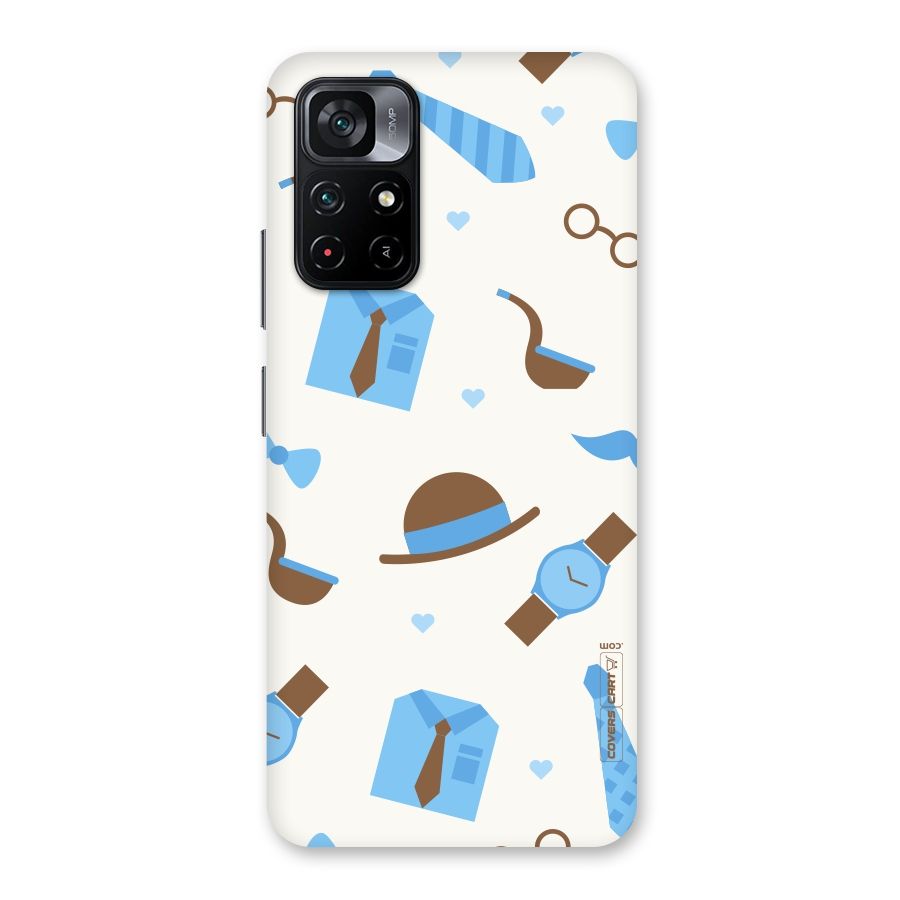 Pipe Hat Watch Pattern Back Case for Poco M4 Pro 5G