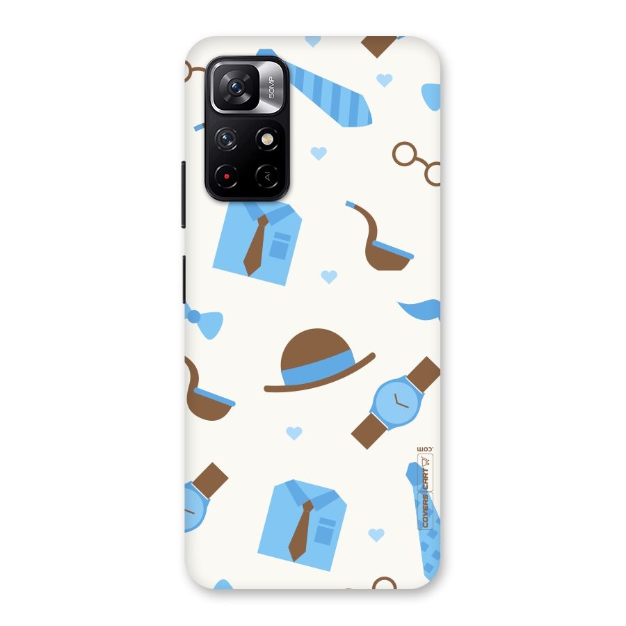 Pipe Hat Watch Pattern Back Case for Redmi Note 11T 5G