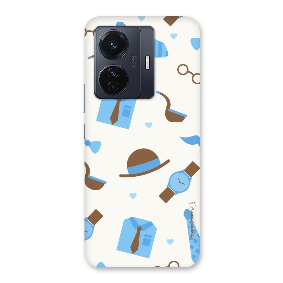Pipe Hat Watch Pattern Back Case for Vivo T1 Pro