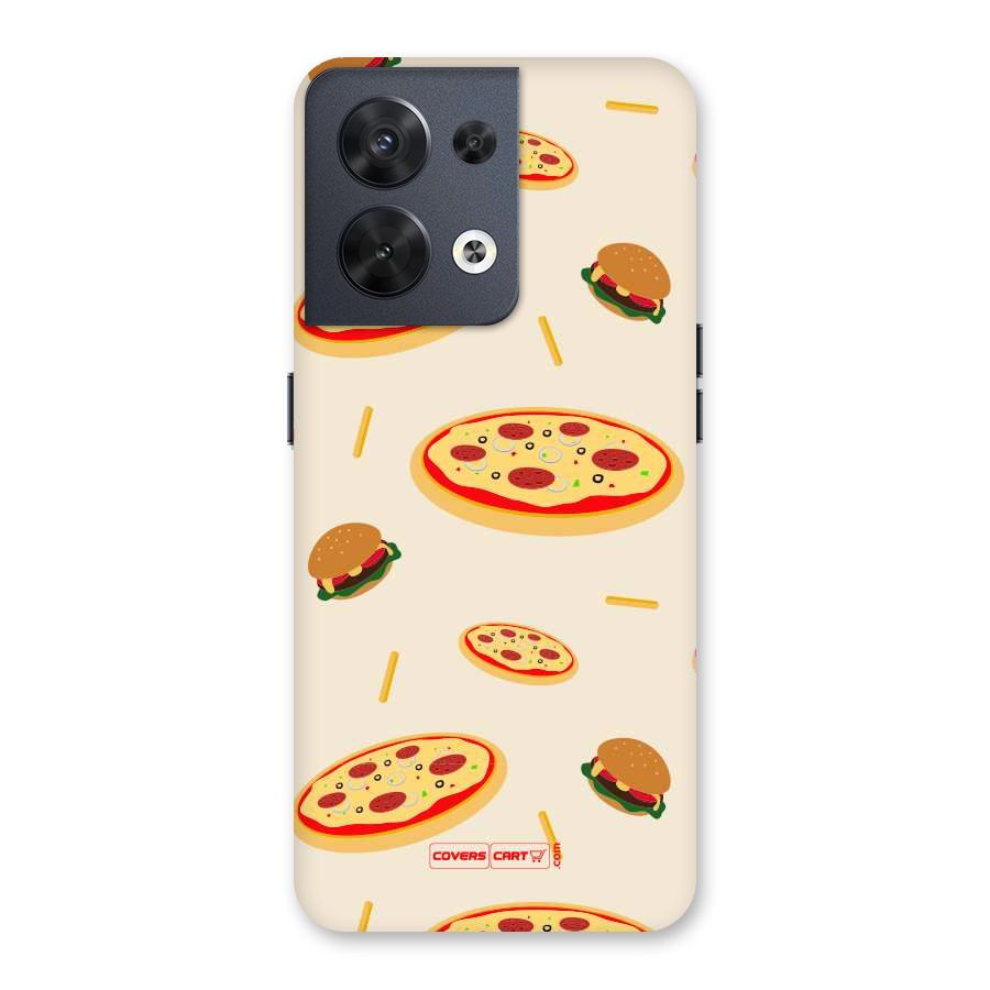 Pizza and Burger Love Back Case for Oppo Reno8 5G
