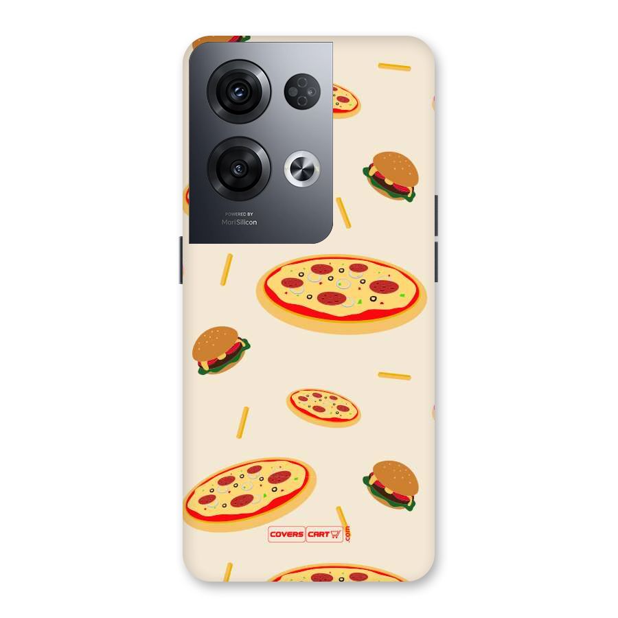 Pizza and Burger Love Back Case for Oppo Reno8 Pro 5G