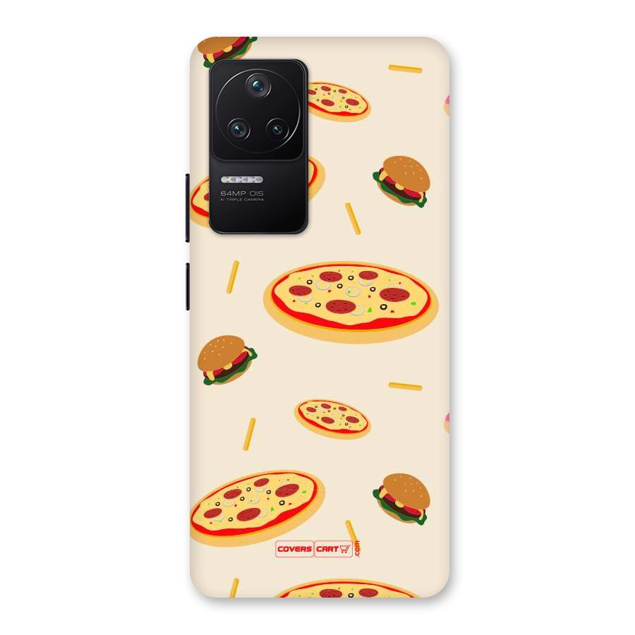 Pizza and Burger Love Back Case for Poco F4 5G