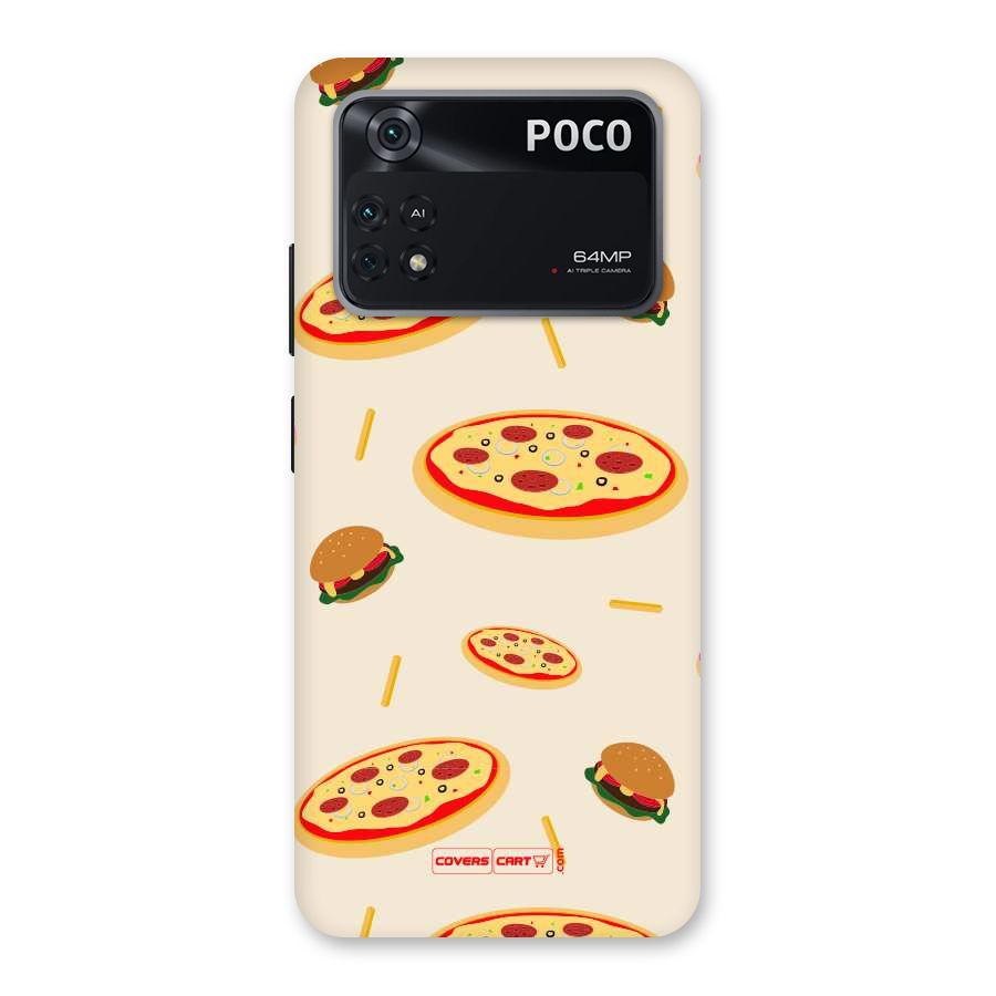 Pizza and Burger Love Back Case for Poco M4 Pro 4G