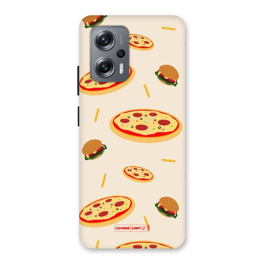 Pizza and Burger Love Back Case for Redmi K50i