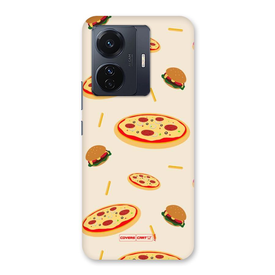 Pizza and Burger Love Back Case for Vivo T1 Pro